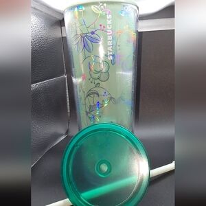 Starbucks Floral Tumbler with Straw